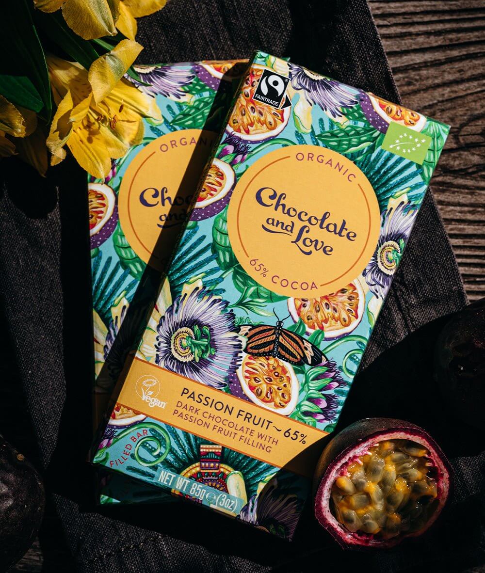 Passion Fruit 65% - Vegan Dark Chocolate with Passion Fruit Filling