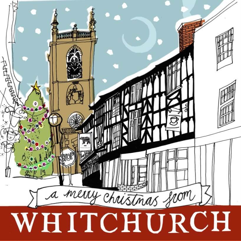 Whitchurch Shropshire Christmas Greetings Card