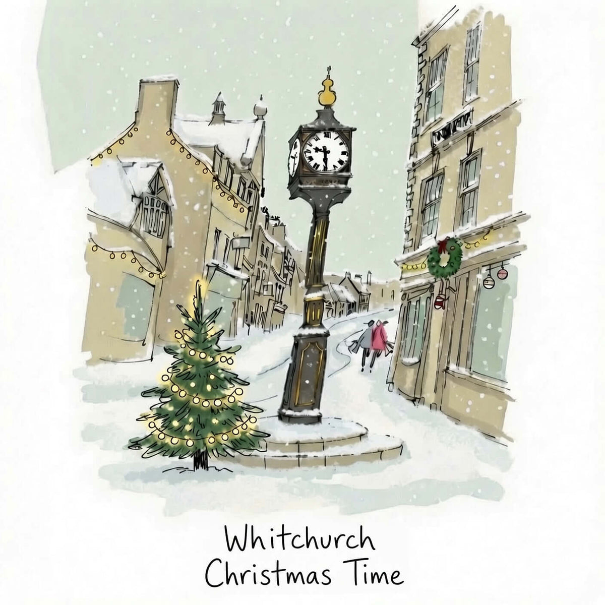 Whitchurch Shropshire Christmas Greetings Card