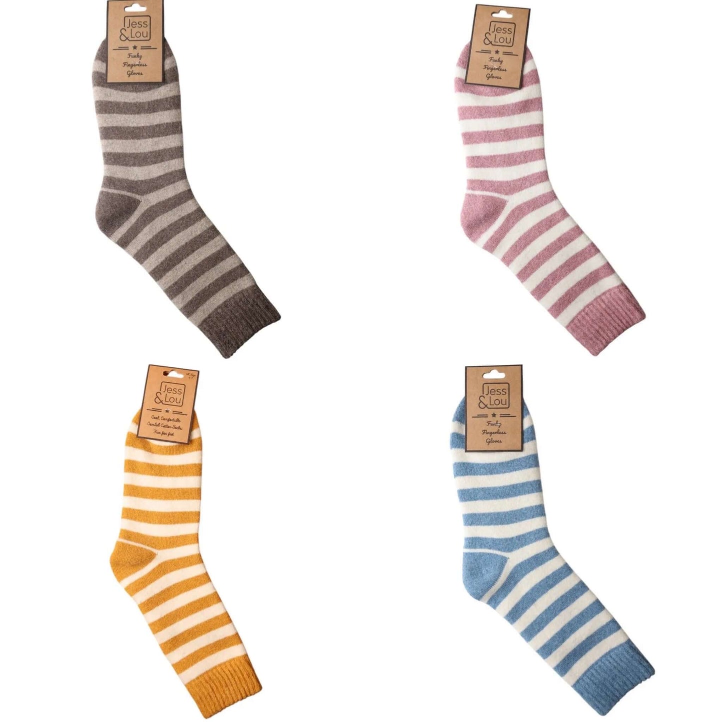 Jess & Lou Stripe Cosy Socks