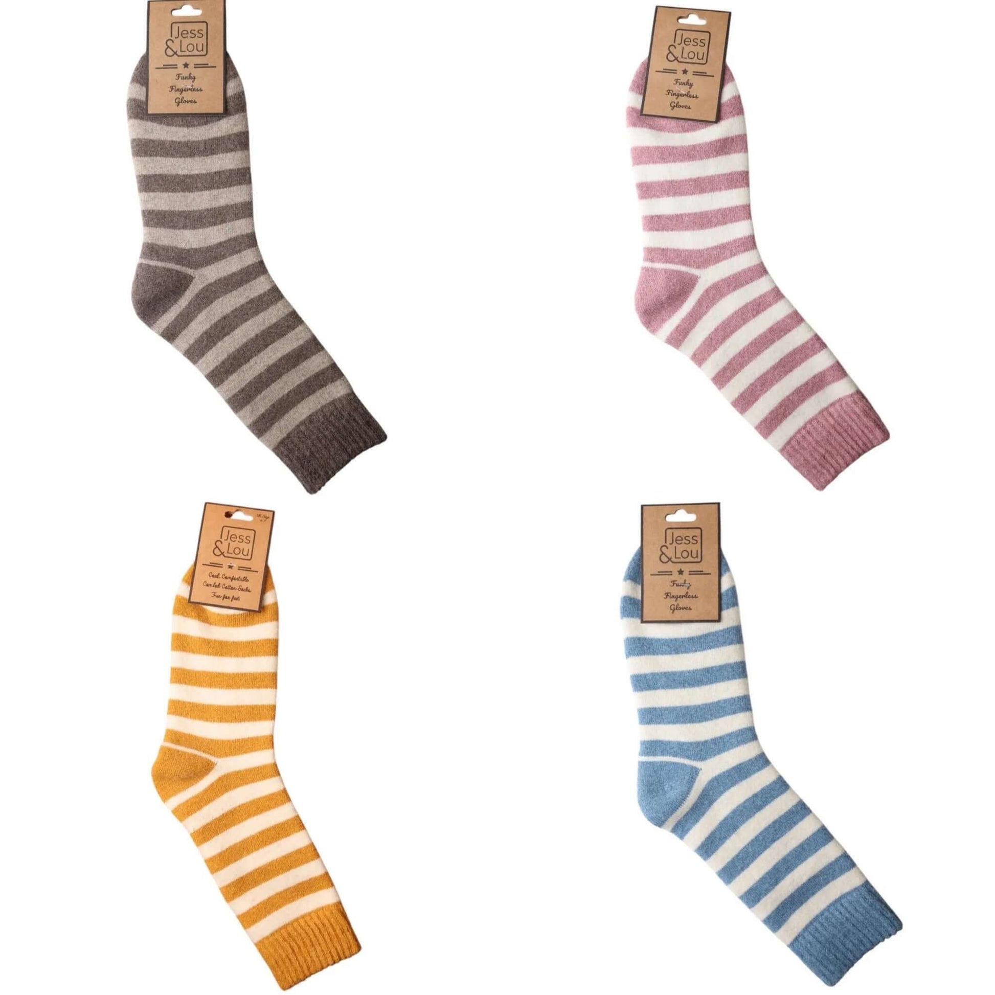 Jess & Lou Stripe Cosy Socks