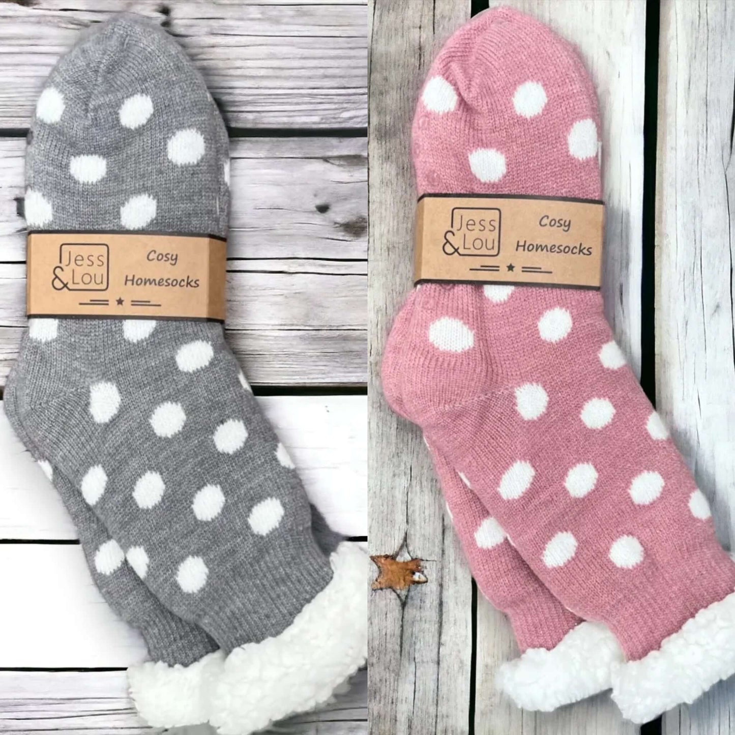 Jess & Lou - Splendid Spots Super Cosy Lined Socks