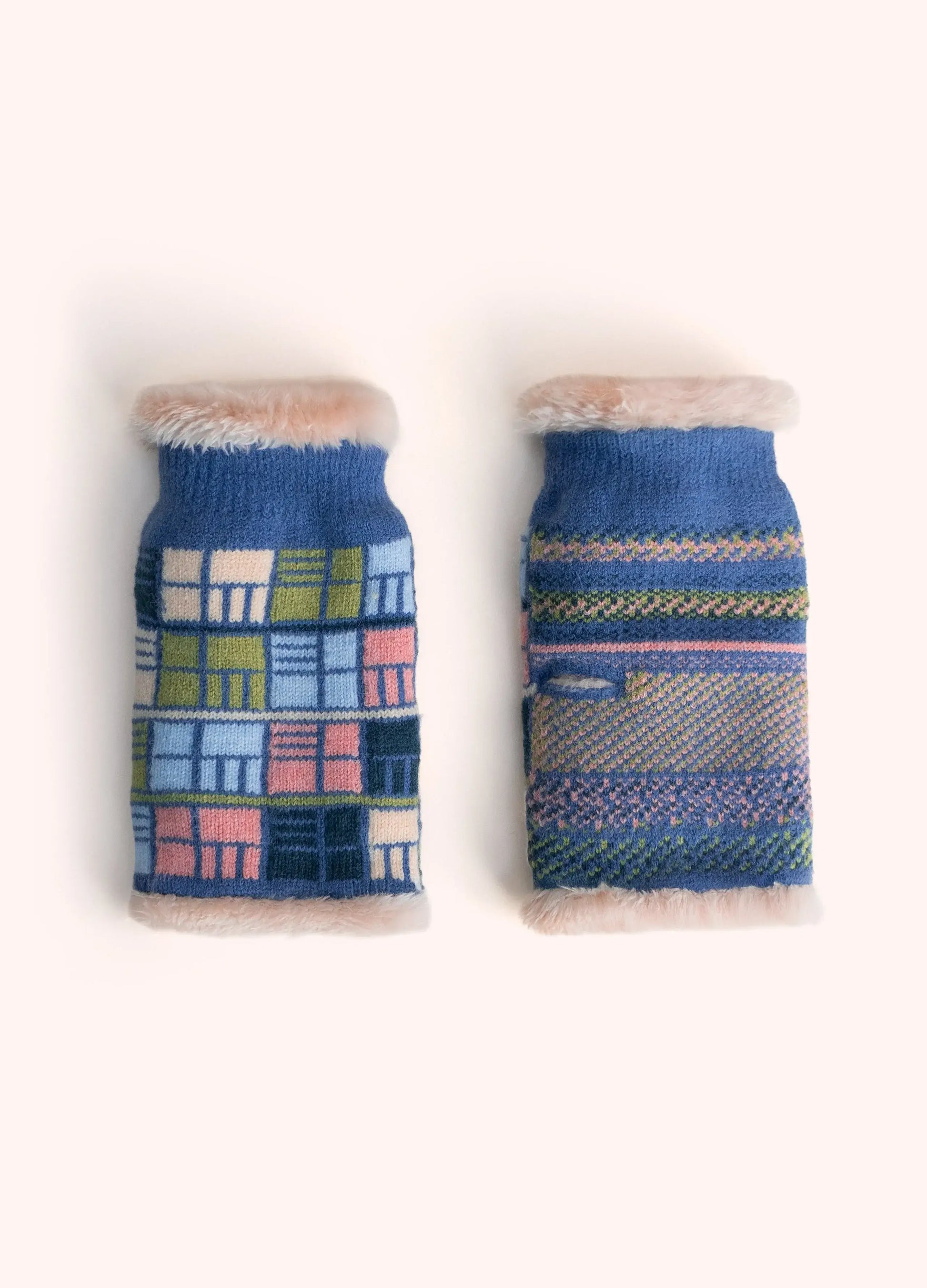 Powder Design Dani Wrist Warmers/Mittens - Denim