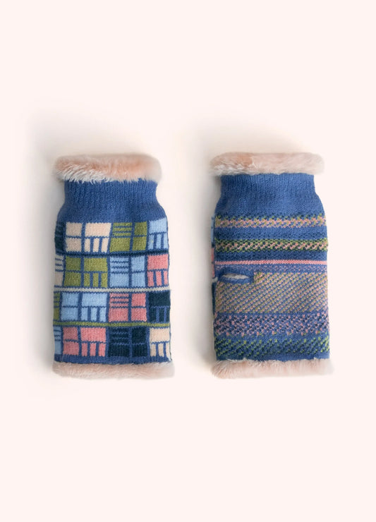 Powder Design Dani Wrist Warmers/Mittens - Denim