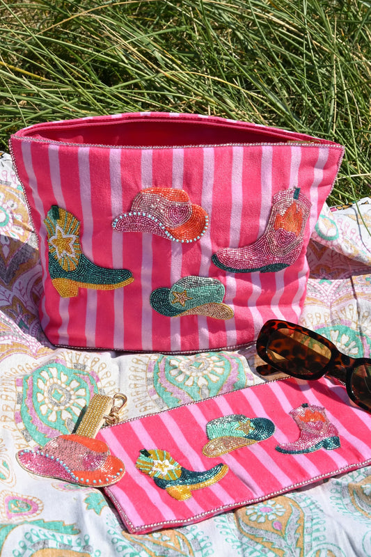 Cowgirl Large Stripe Pouch Bag