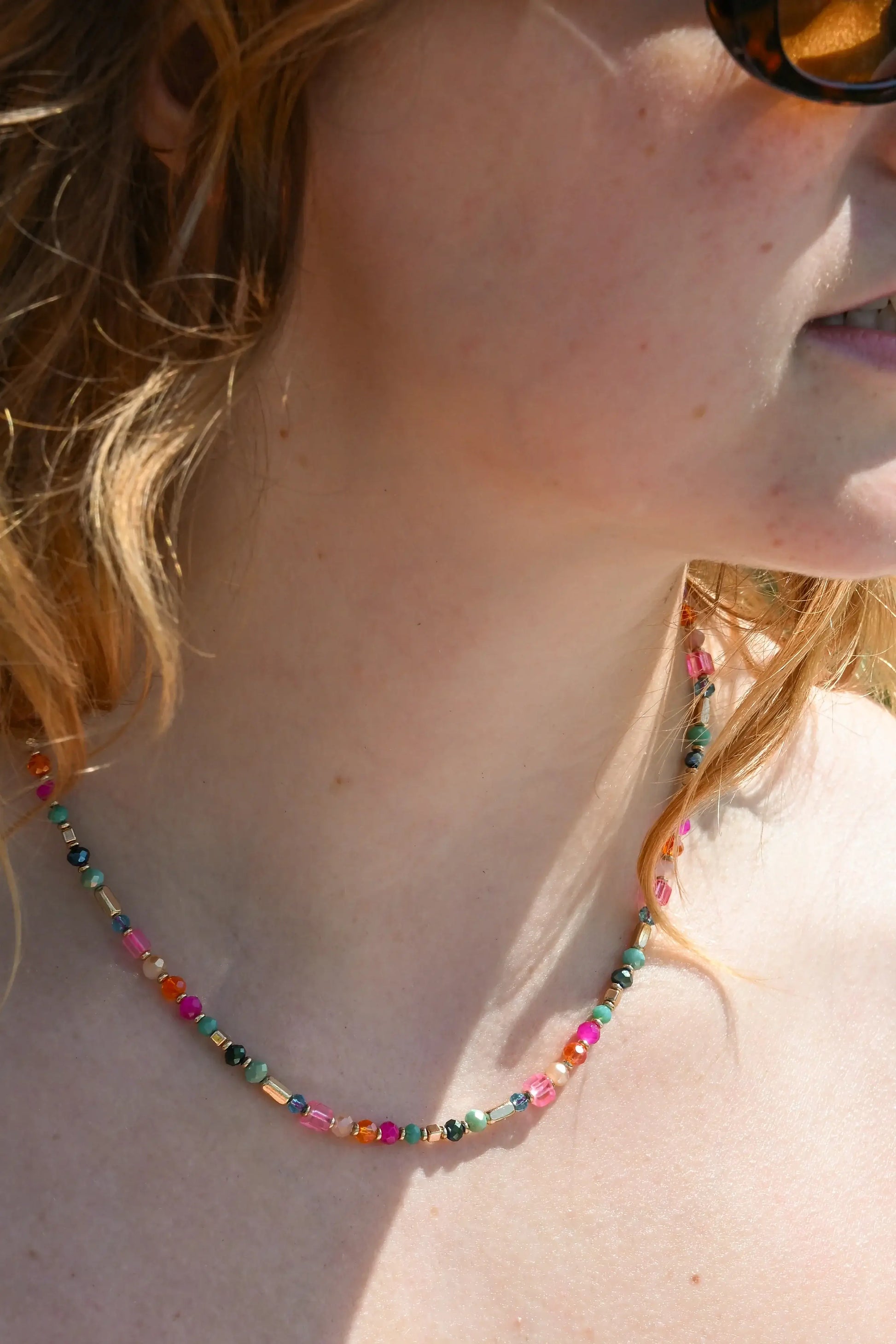 Rainbow Beaded Necklace