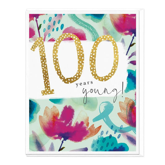 100 Years Young Birthday Card