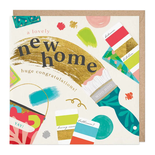 Paint Brush New Home Card
