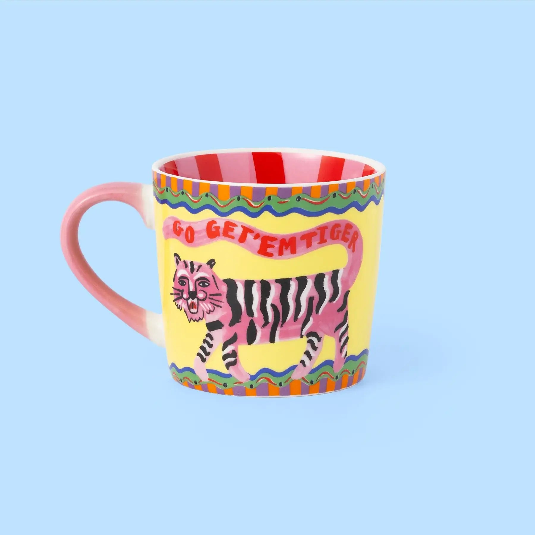 'Go Get 'Em Tiger' Stripe Mug