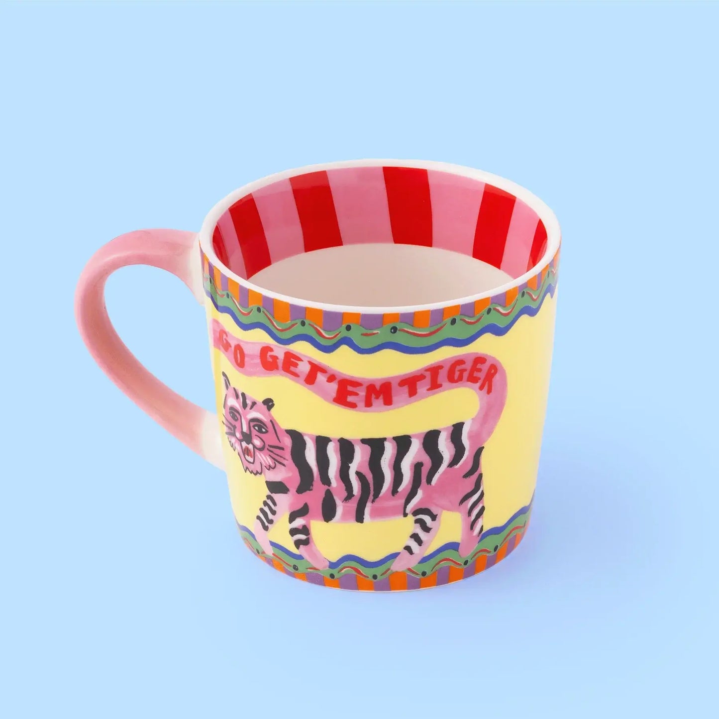 'Go Get 'Em Tiger' Stripe Mug