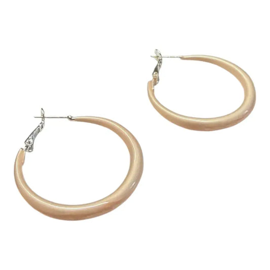 Jess & Lou - Enamel Hoop Earring Pink