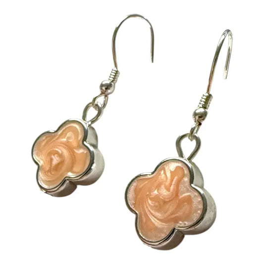 Jess & Lou - Pearlescent Clover Drop Earring Pink