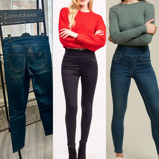 Tocada - Elasticated Waist Stretchy Jeans/Jegging