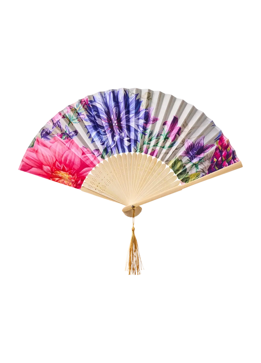 Powder Design Satin Fan - Bountiful Blooms