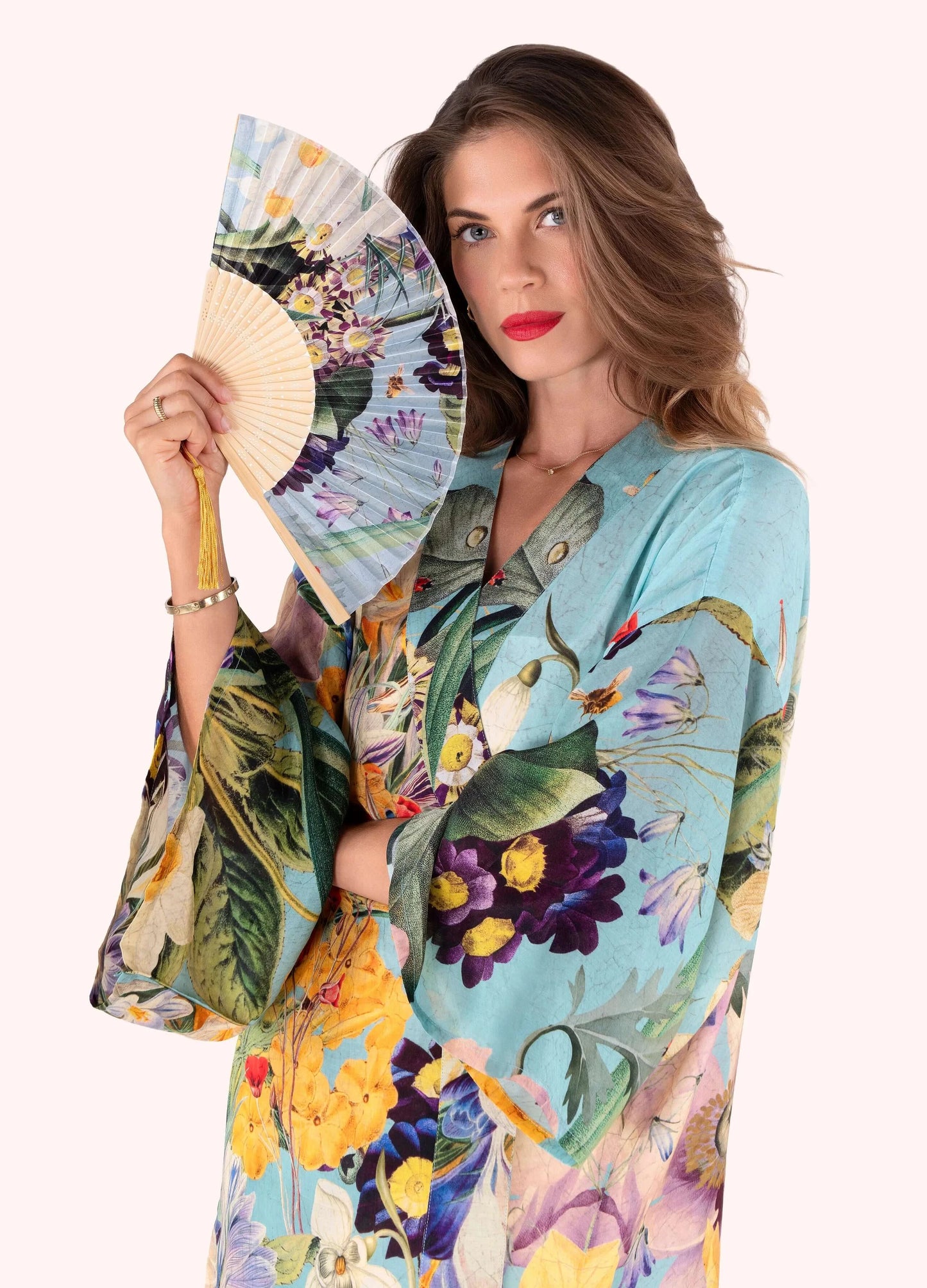 Powder Design Satin Fan - Spring Flora
