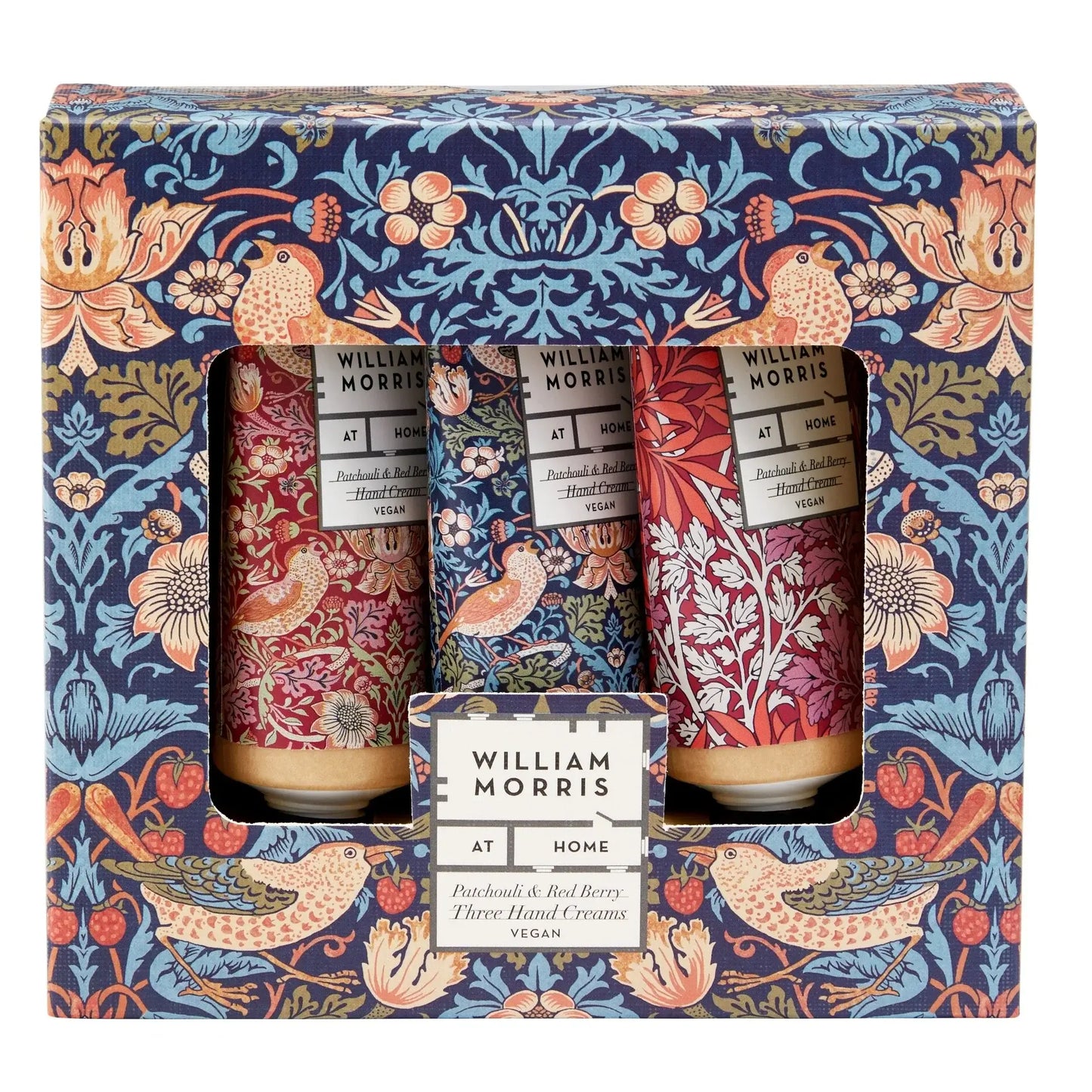 William Morris Strawberry Thief Patchouli & Red Berry Three Hand Creams