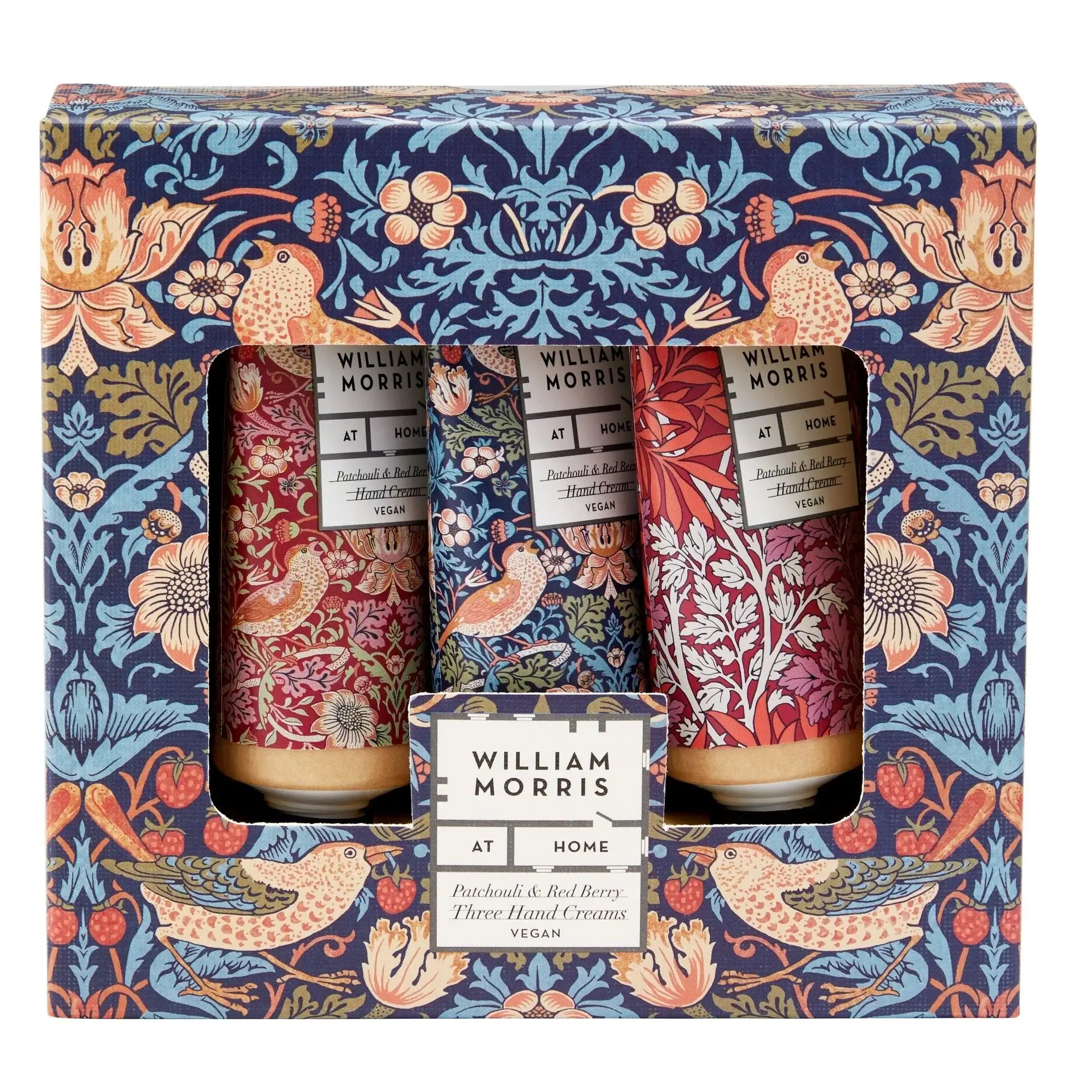 William Morris Strawberry Thief Patchouli & Red Berry Three Hand Creams