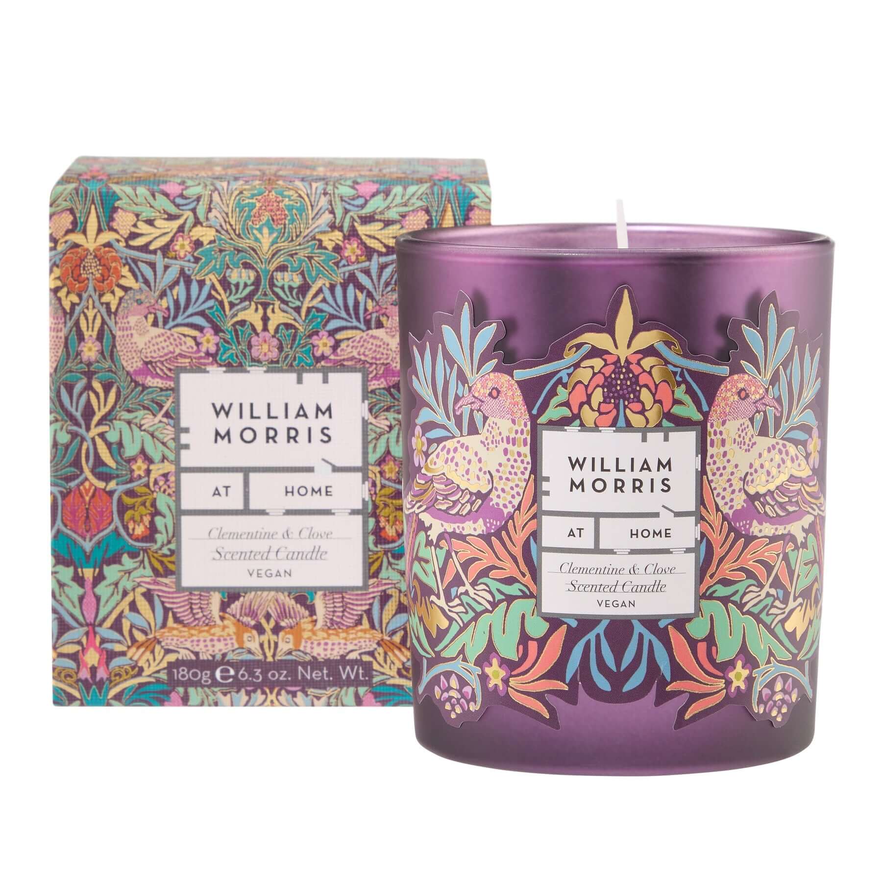 William Morris At Home Bird & Yare Clementine & Clove Scented Candle, 180g