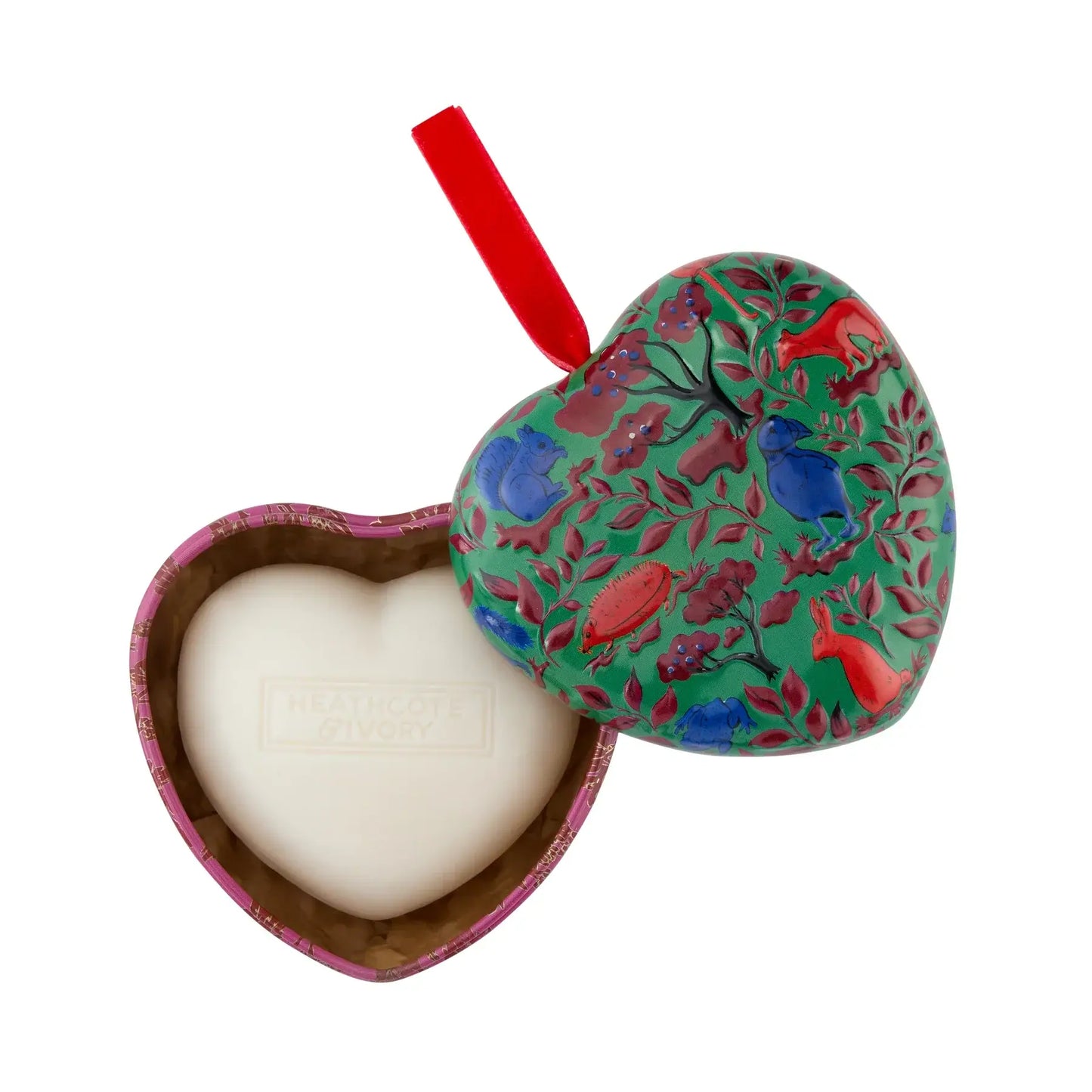 Heathcote & Ivory - Merry and Wild Scented Soap in Heart Shaped Tin