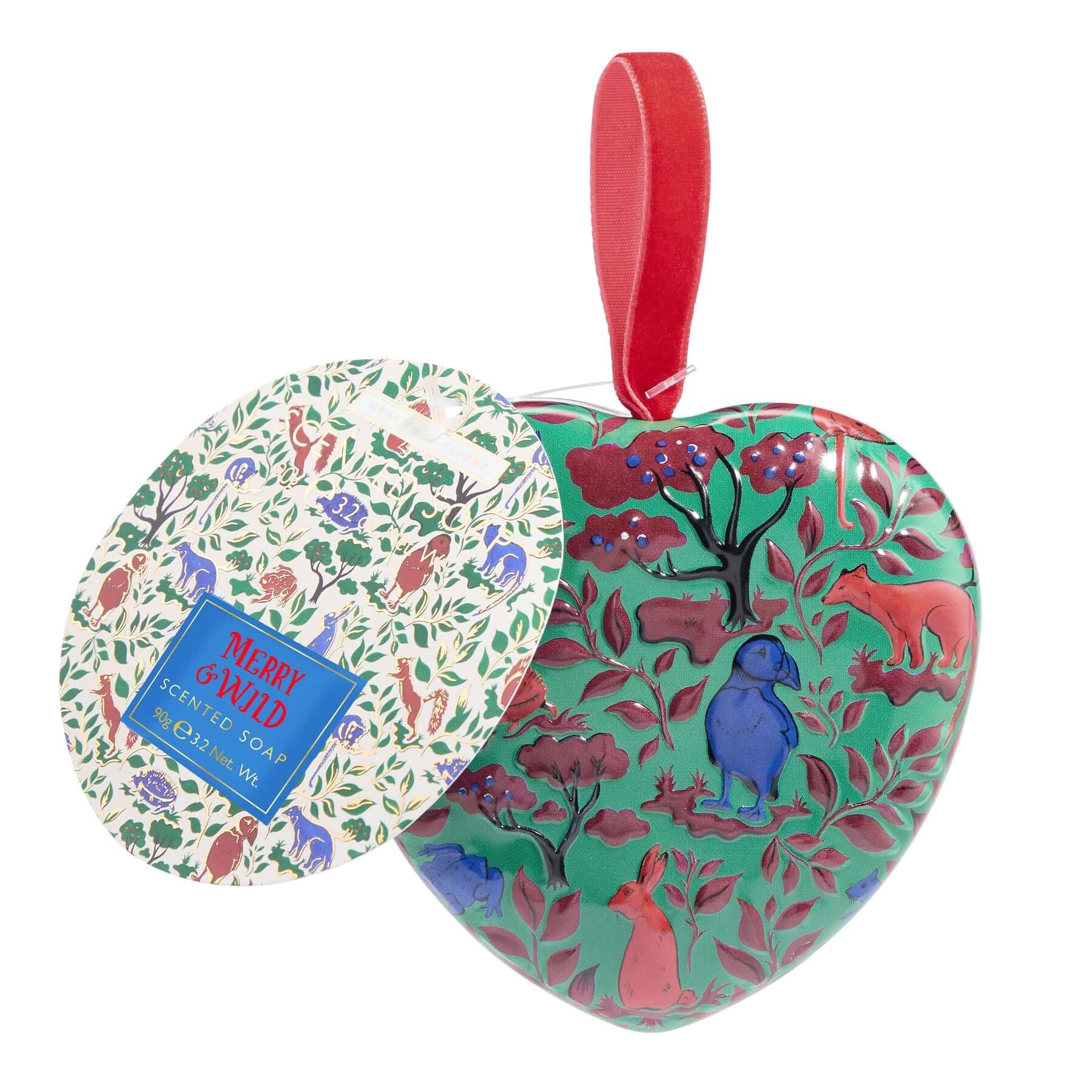 Heathcote & Ivory - Merry and Wild Scented Soap in Heart Shaped Tin