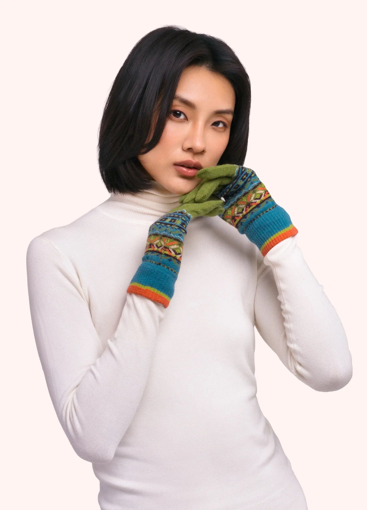 Powder Design Faie Isle Gloves - Teal