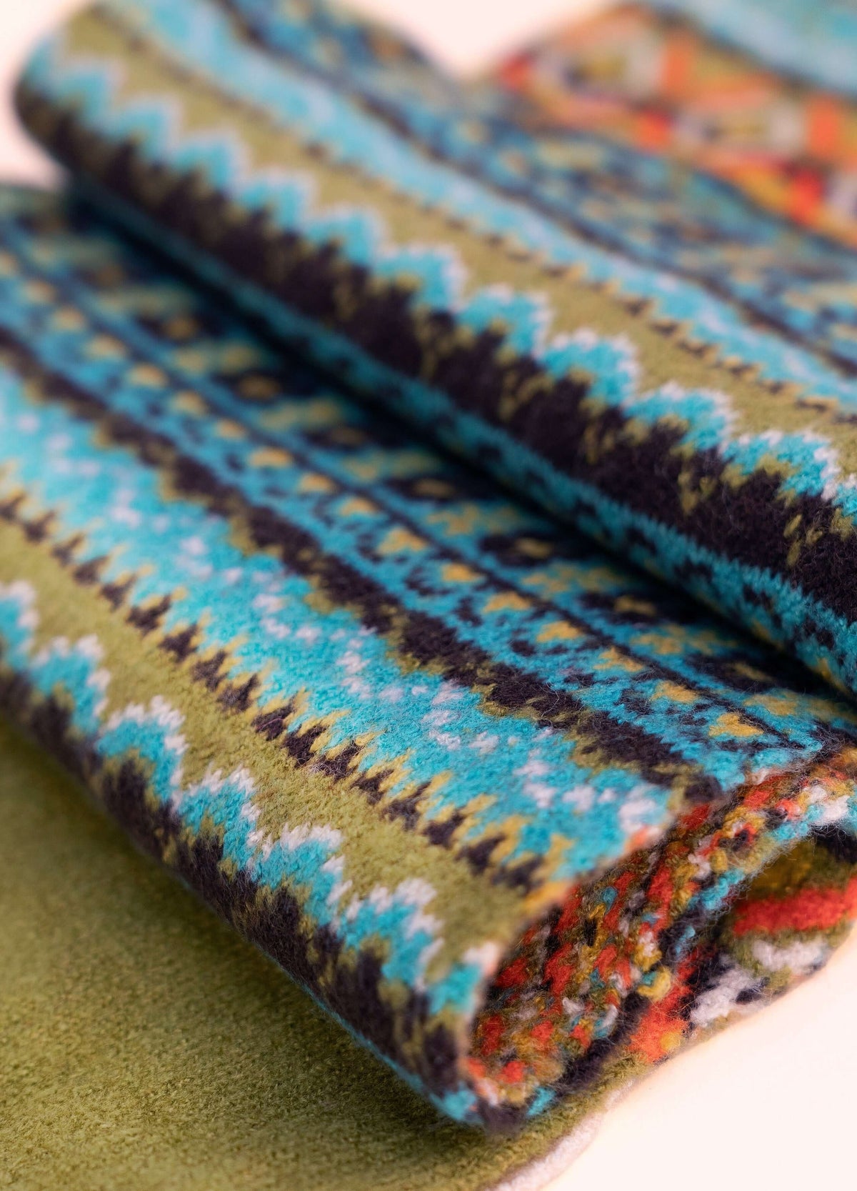 Powder Design Fair Isle Scarf - Teal