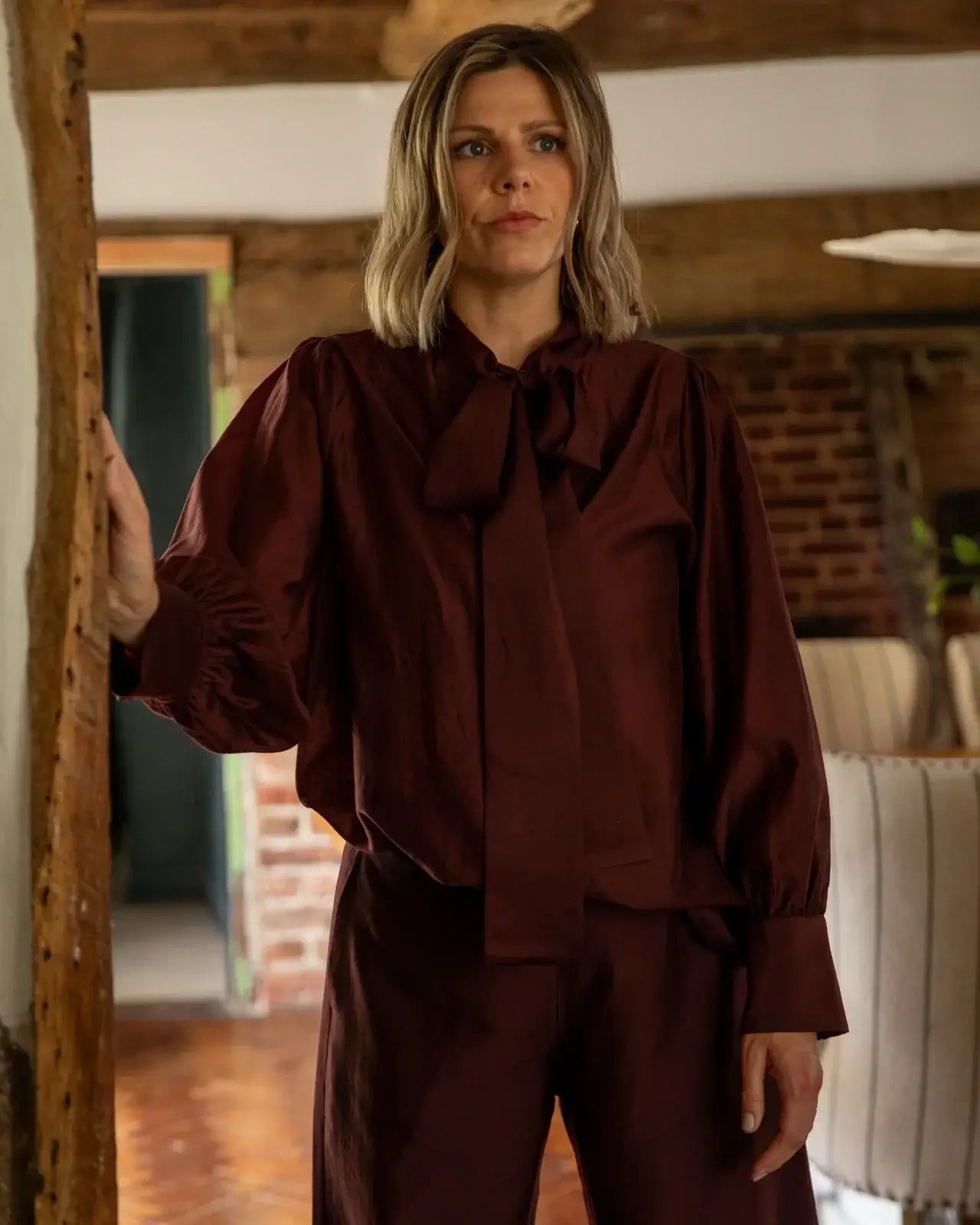 Chalk UK - Frances Shirt Burgundy