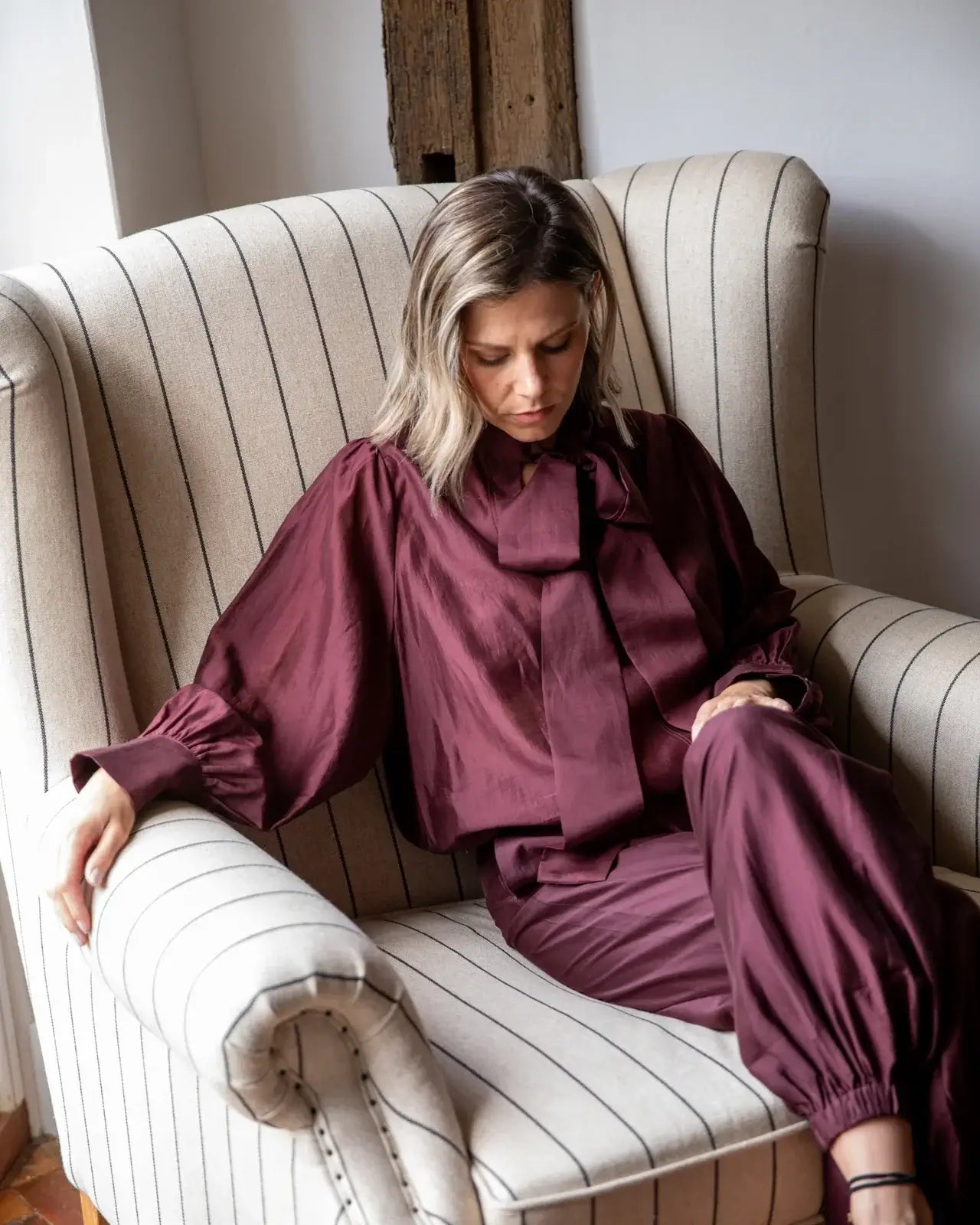 Chalk UK - Frances Shirt Burgundy