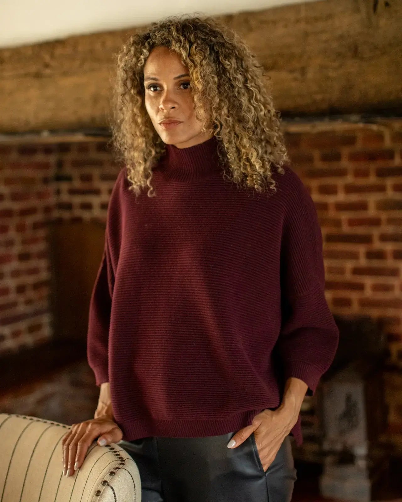 Chalk UK - Vicki Jumper Merlot