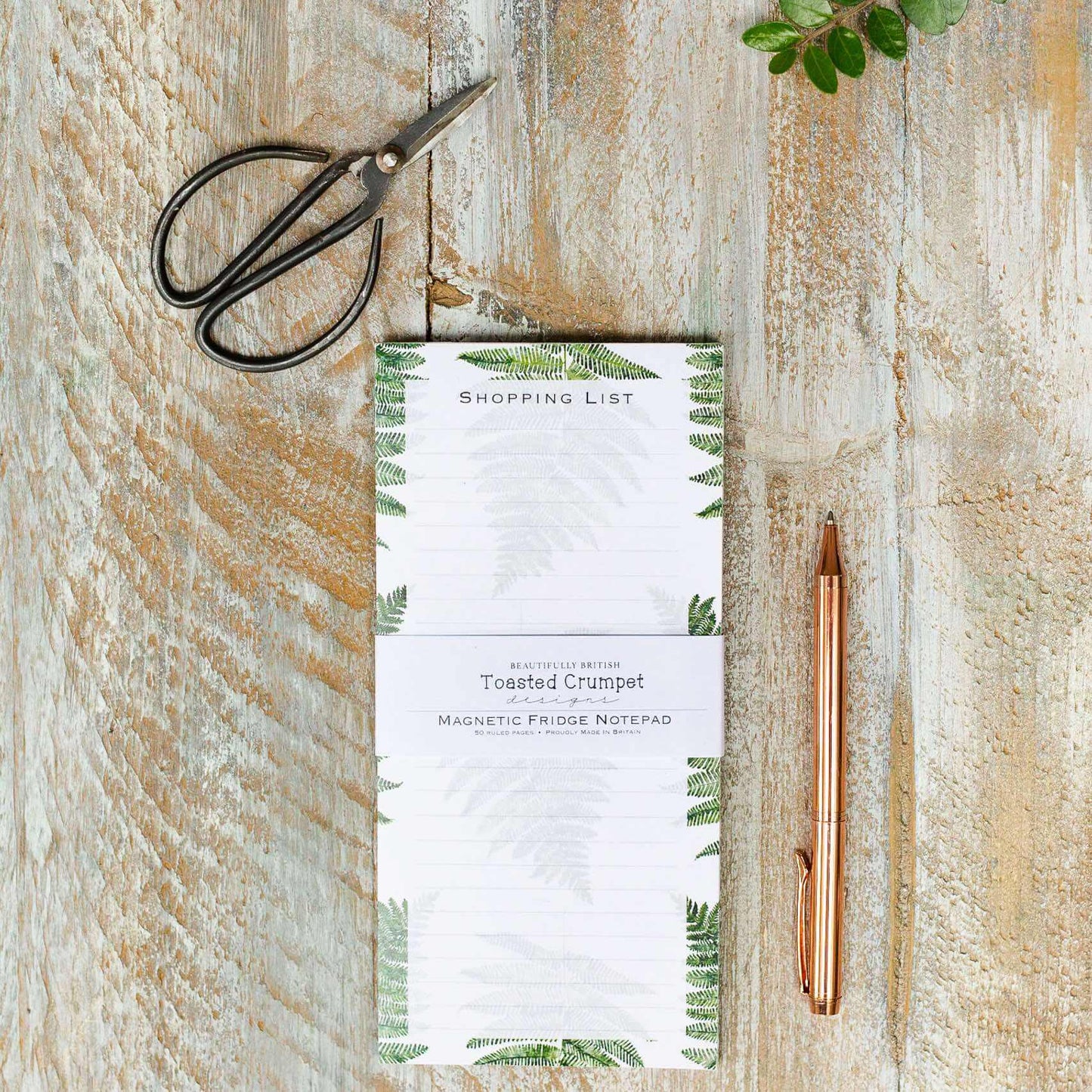 Fern Pure Magnetic Shopping List Pad