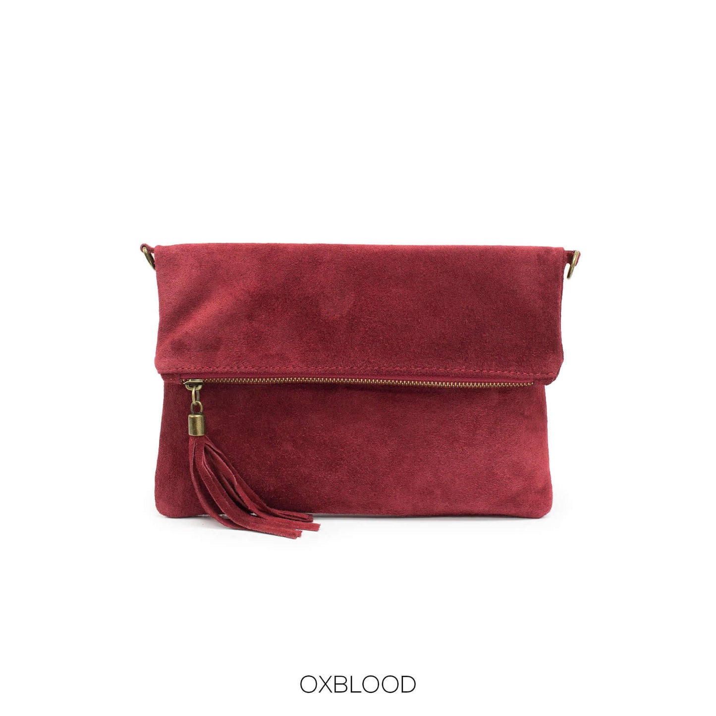 Real Suede Folded Pouch Bag