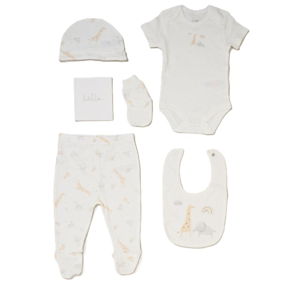 Unisex Baby 'Safari' 6 Piece Mesh Bag Gift Set (NB-6 Months)