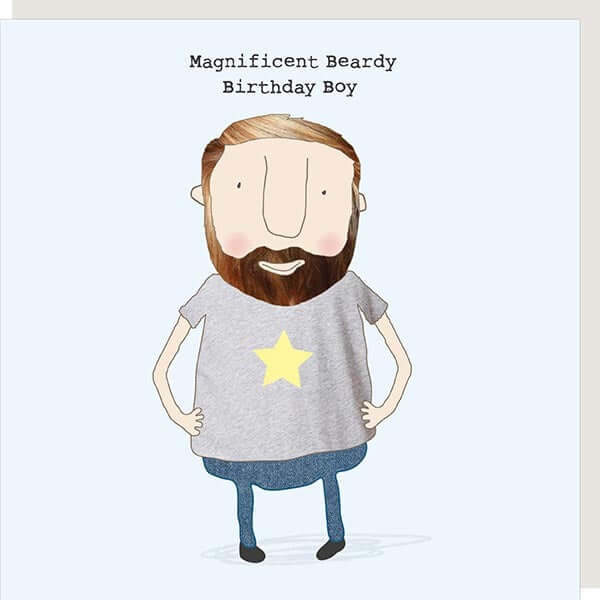 'Beardy Bday Boy' Novelty Card