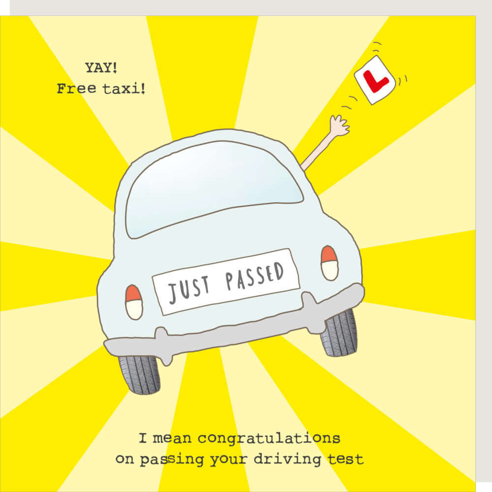 'Driving Test' Novelty Card