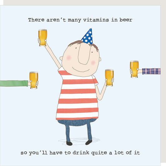 'Beer Vitamins' Novelty Card