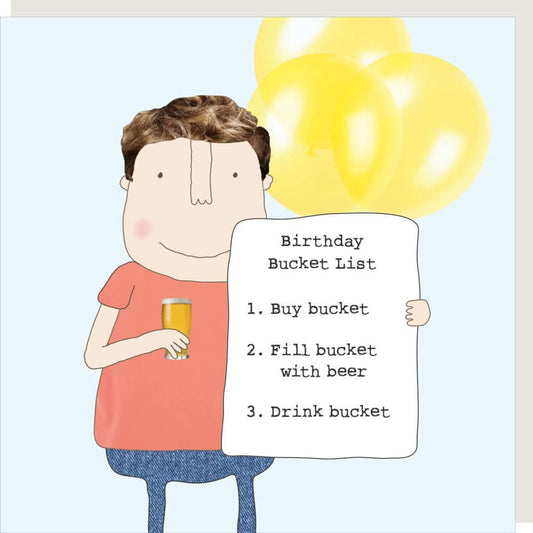 'Boy Bucket List' Novelty Card