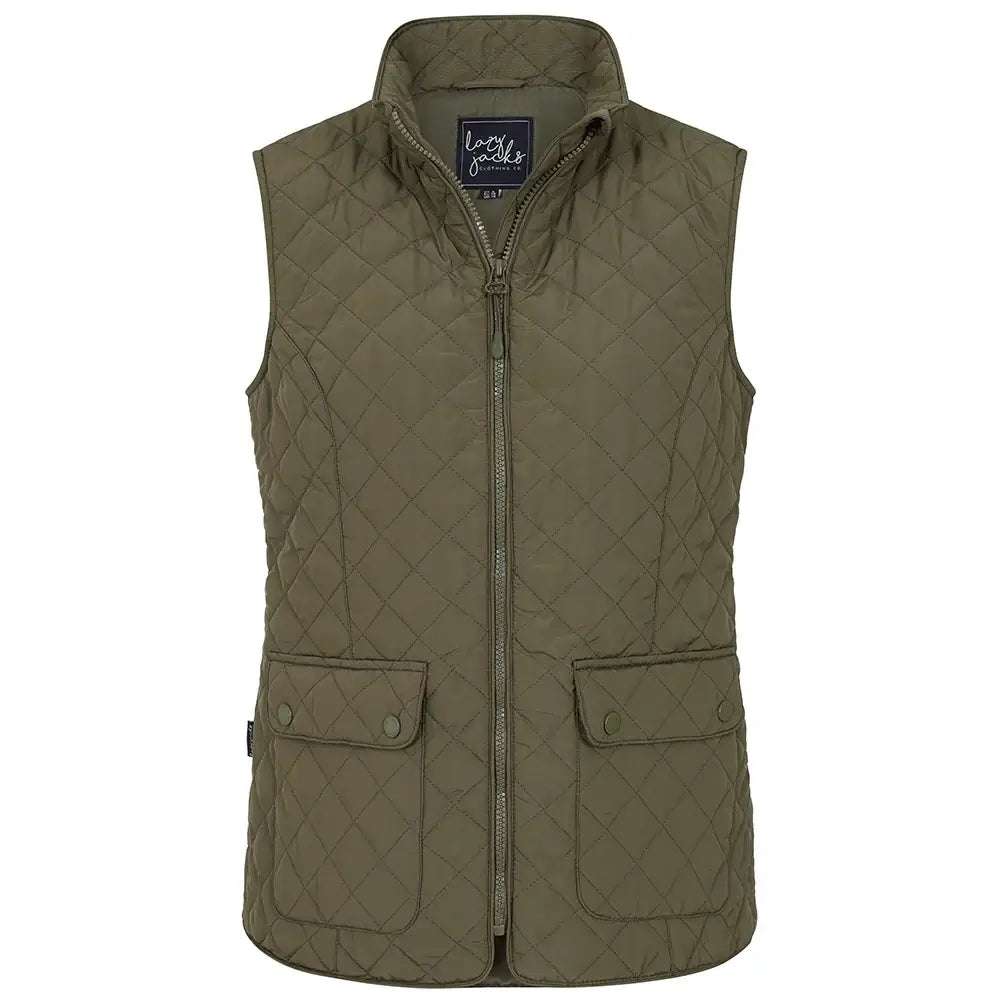 Lazy Jacks Ladies Gilet - Khaki