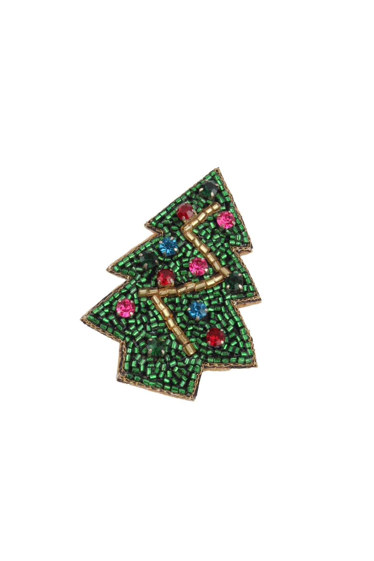 Green Christmas Tree Brooch