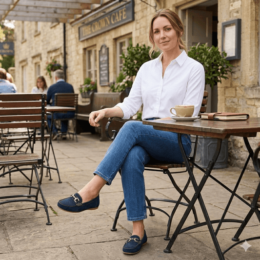 Naxos Ladies Casual Slip on - Navy