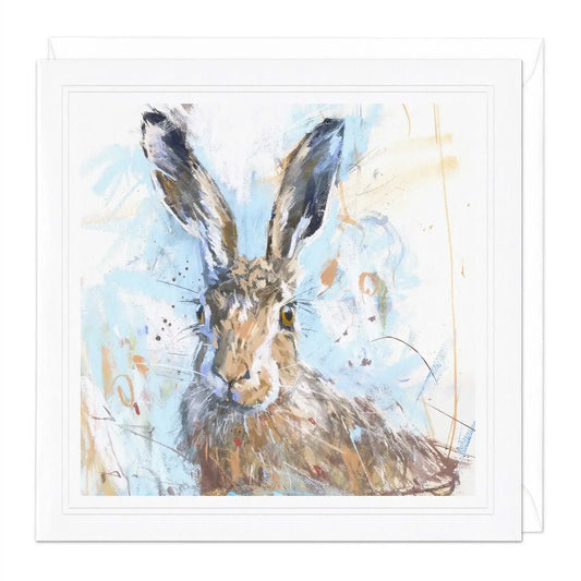 Spring Hare Art Card