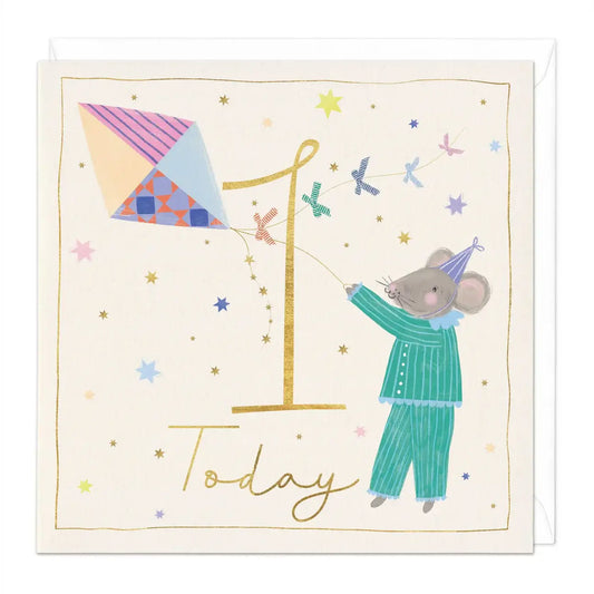 1st Birthday Kite-Flying Card