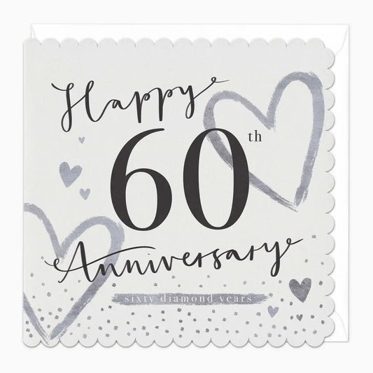 Diamond 60th Anniversary Scalloped Card