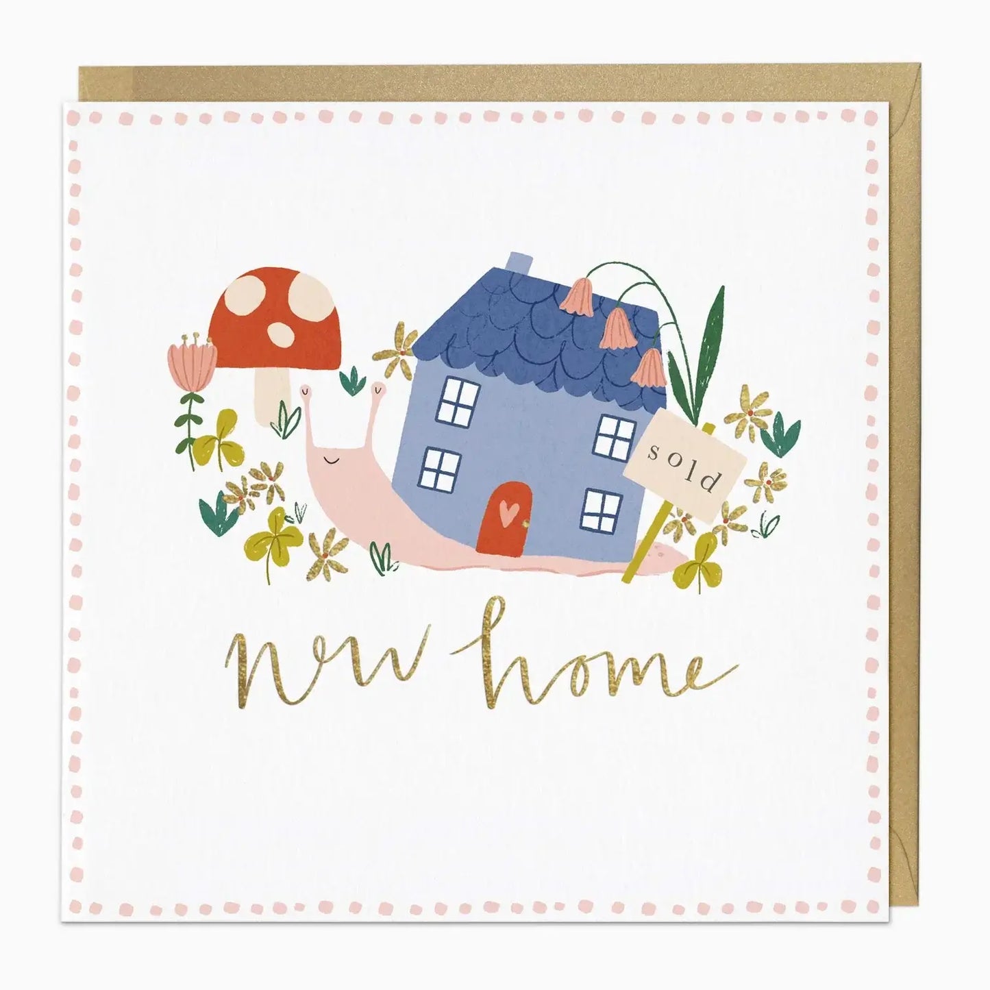 Cheerful Snail New Home Card