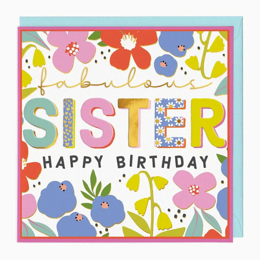 Fabulous Sister Birthday Card