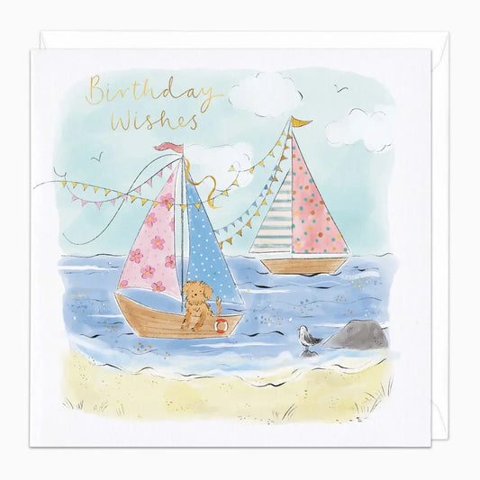 Scruffy in the Sea Birthday Card