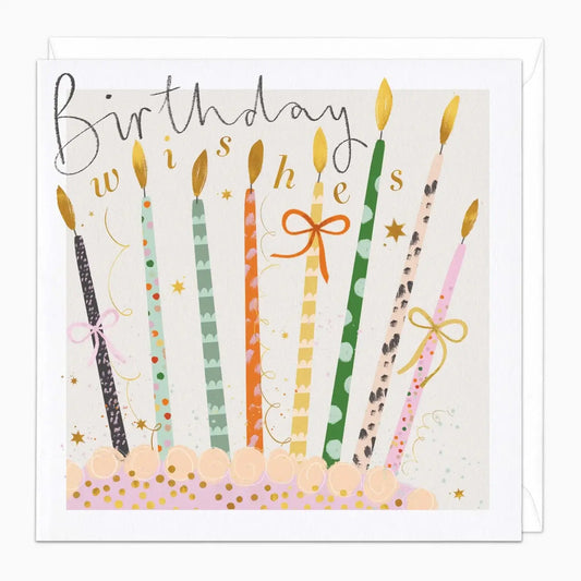 Candles & Bows Birthday Card