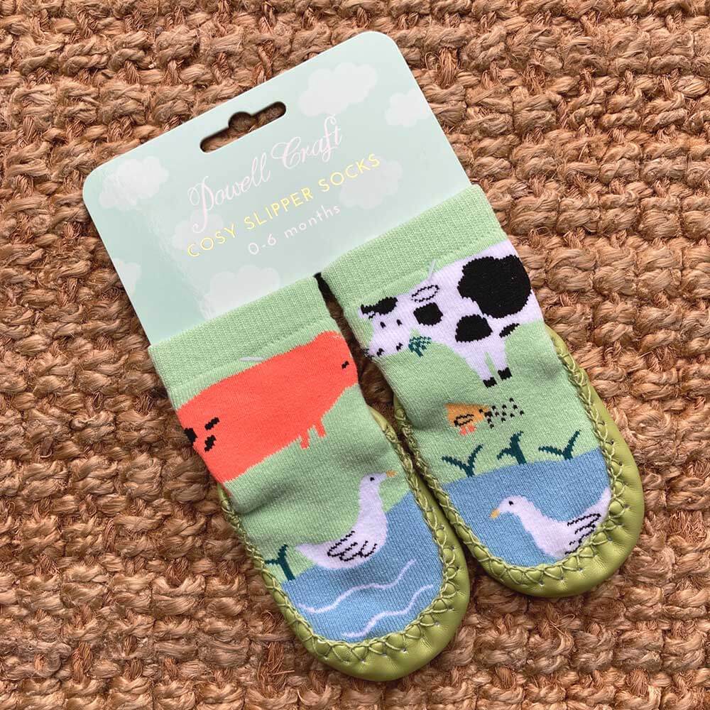 Childrens Farmyard Moccasin Slippers