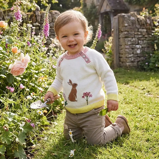 Childrens Meadow Rabbit Knitted Jumper