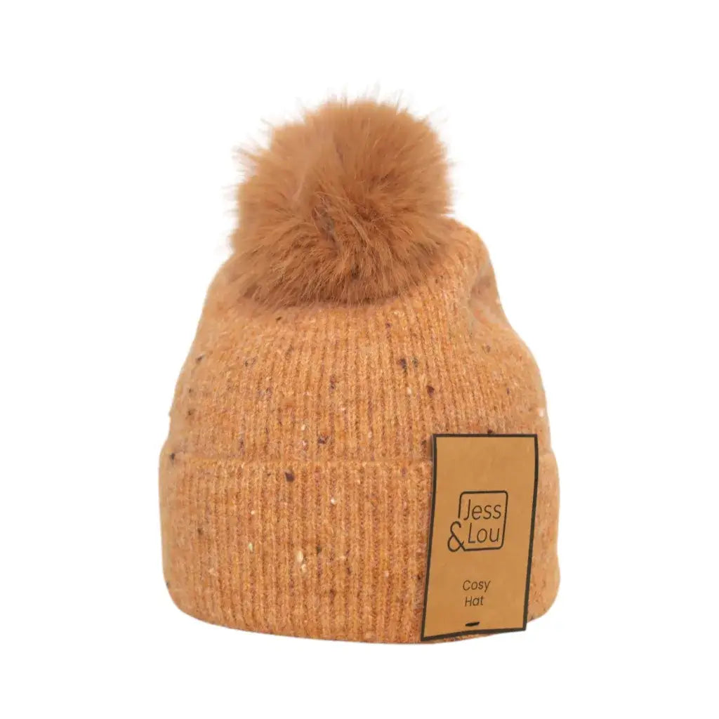 Jess & Lou - Speckle Rib Bobble Hat