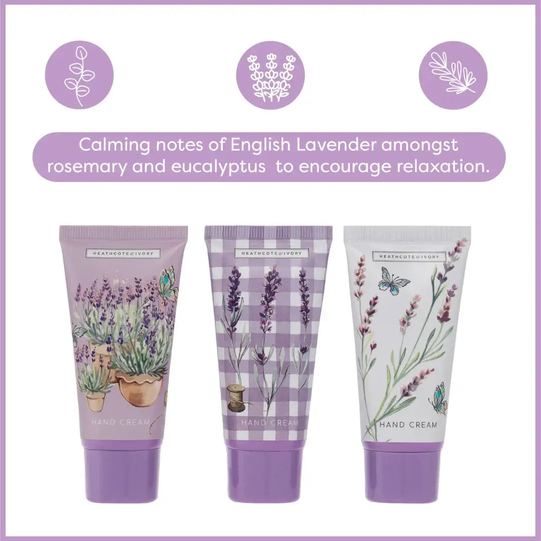 Heathcote & Ivory - English Lavender Hand Cream Trio, 3x 30ml